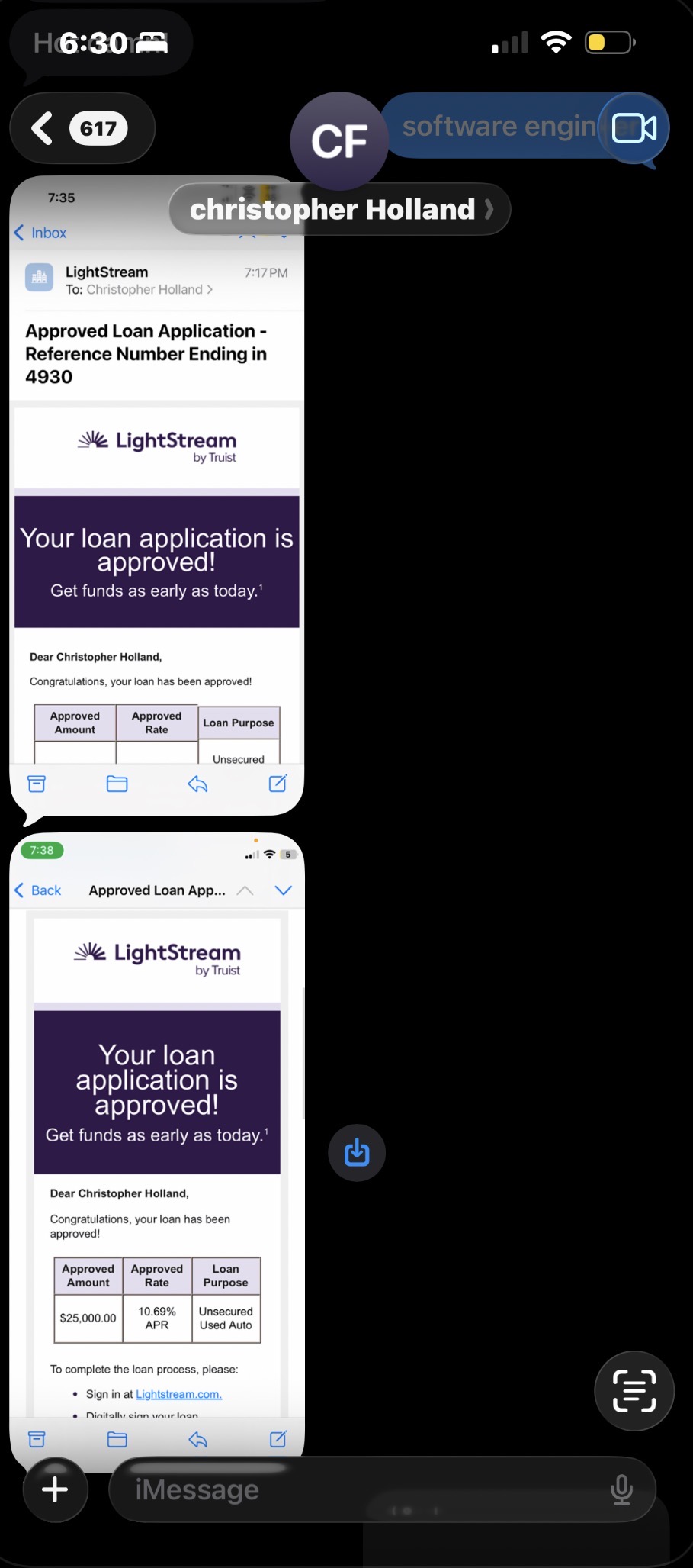 $25,000 LightStream Approved — Christopher H.